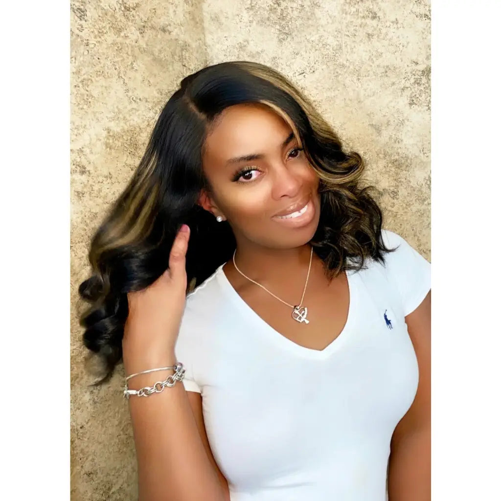 Ombre’ Highlight~ Hd Lace Frontal Wig - Frontal Wig